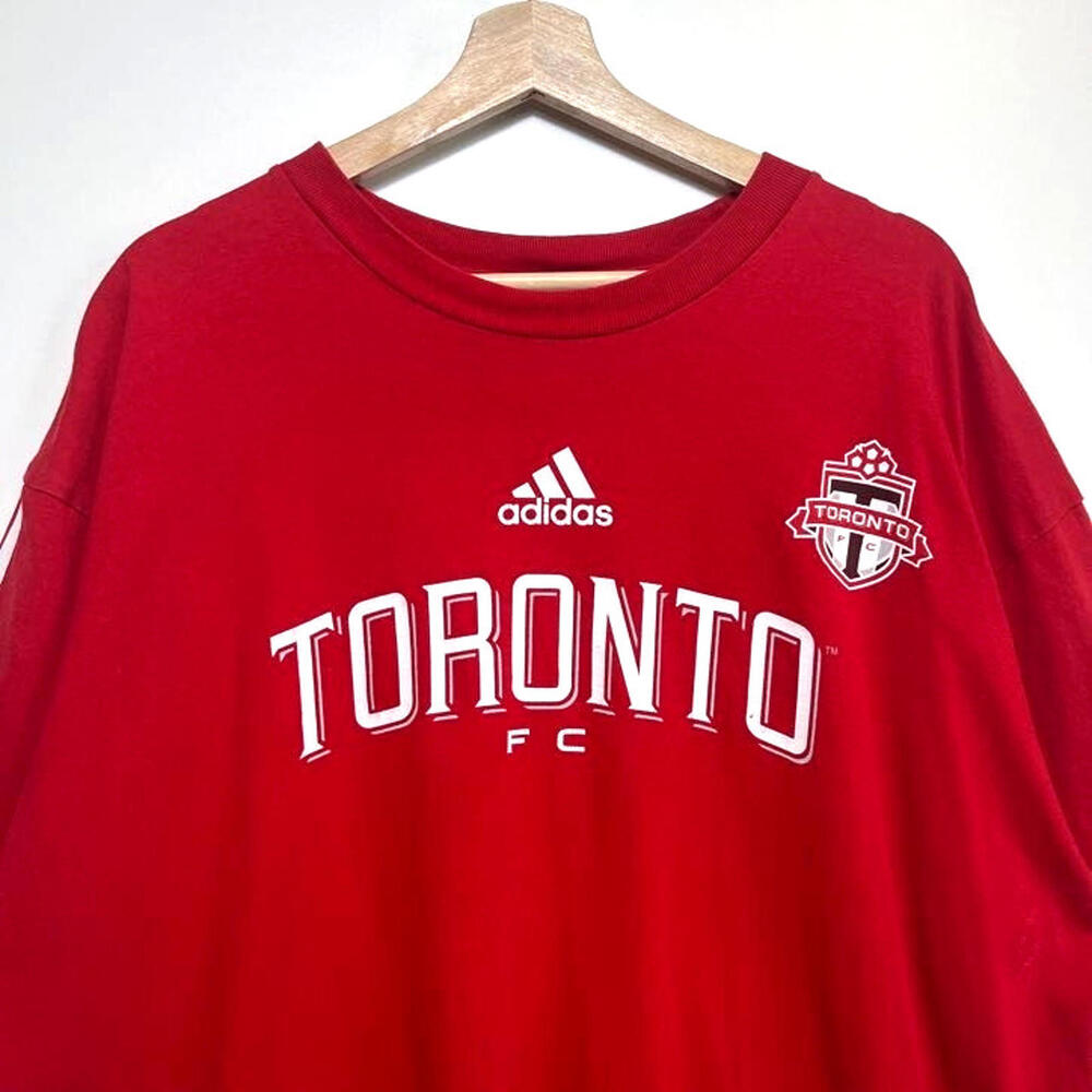 Vintage 2000s MLS Toronto FC Adidas Red Jersey T-shirt Size 2XL